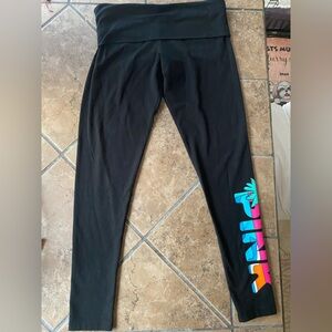 VS PINK Palm tree 🌴 Fold-over leggings